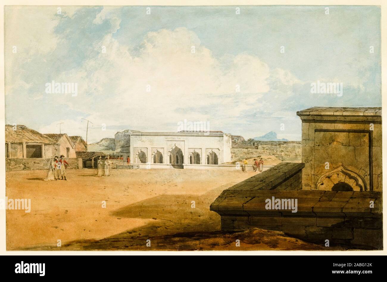 JMW Turner, Hoolay Deedy, Seringapatam, landscape painting, circa 1800 Stock Photo