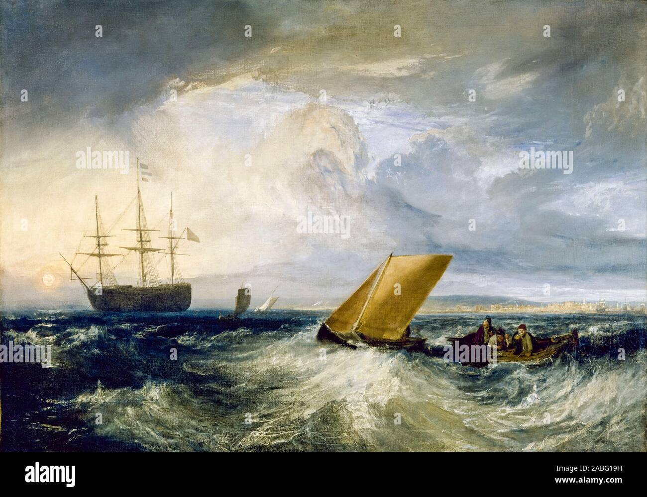 JMW Turner, Sheerness as seen from the Nore, painting, 1808 Stock Photo