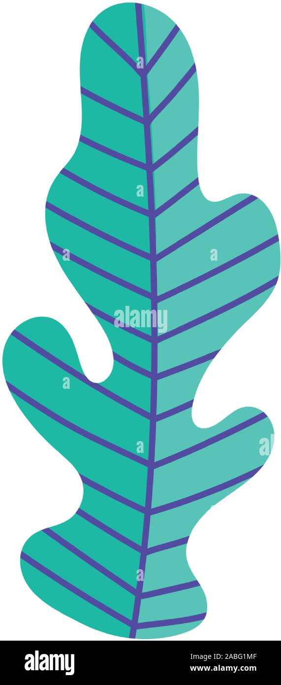 green leaf foliage nature ecology icon vector illustration vector ...