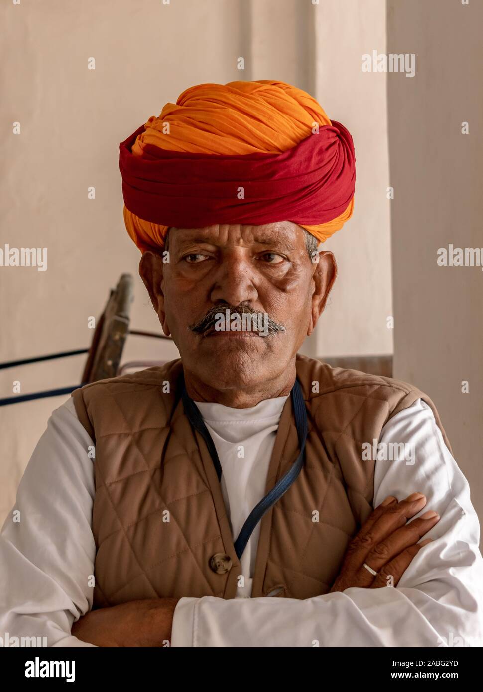 Indian farmer white turban in hi-res stock photography and images - Alamy