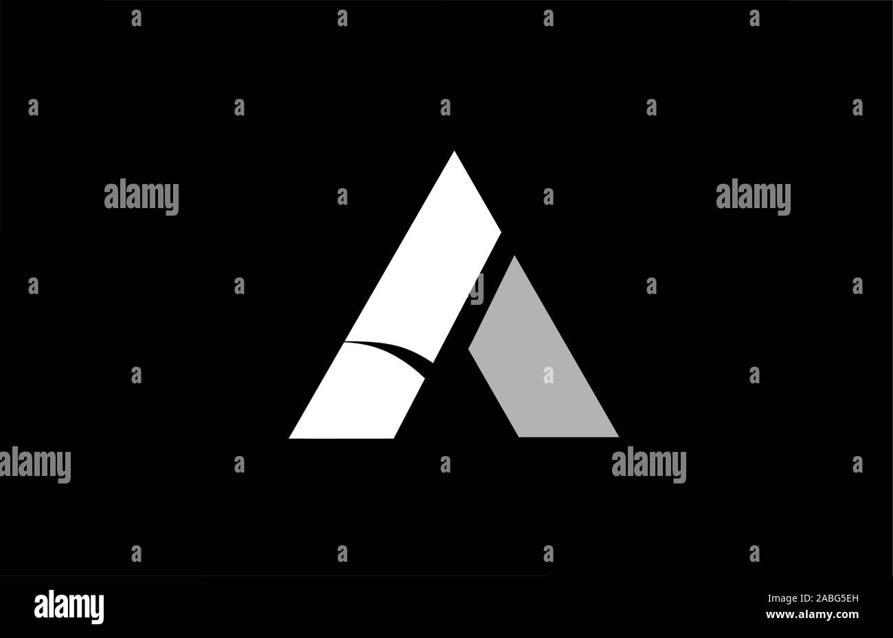 black white letter A alphabet logo design icon for company Suitable as ...
