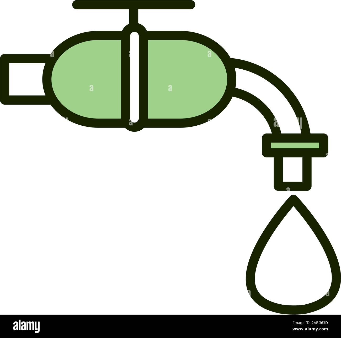 faucet water environment ecology line and fill vector illustration ...