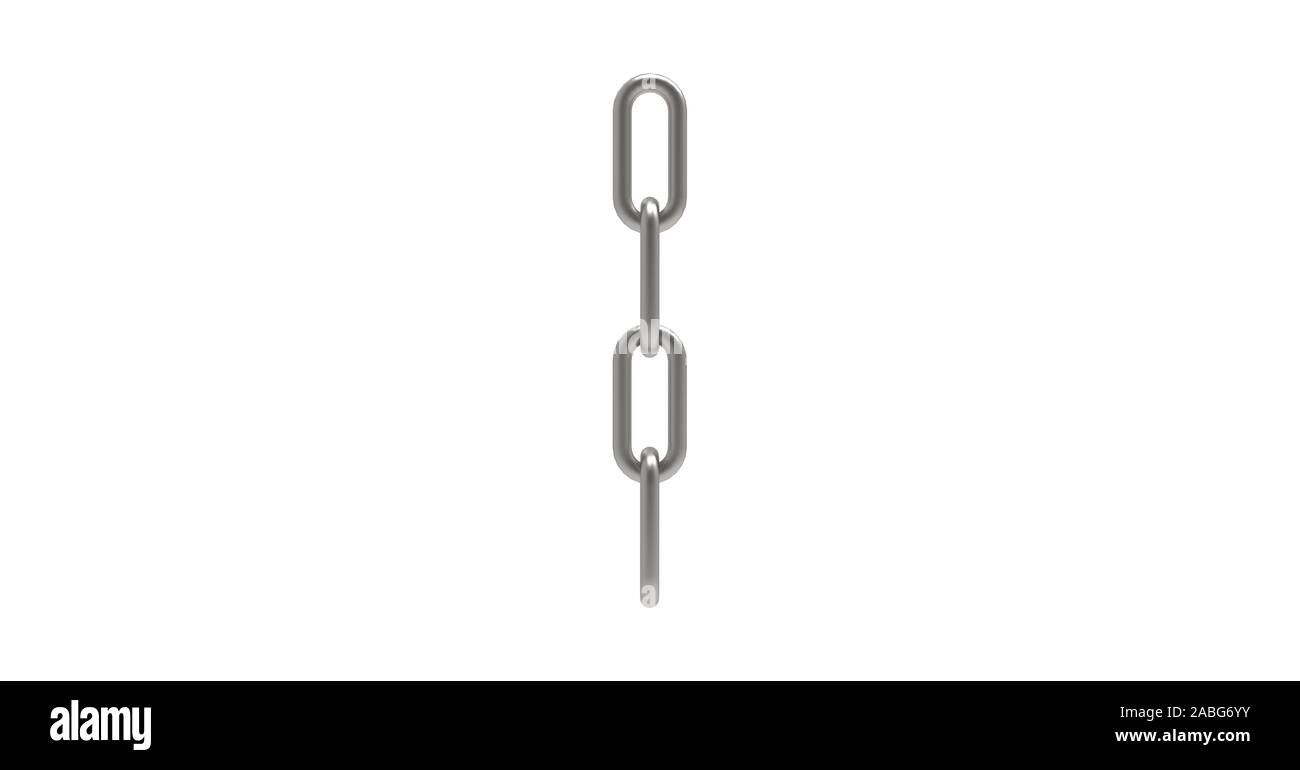 Metal iron chain 3D Rendering isolated on white Stock Photo - Alamy