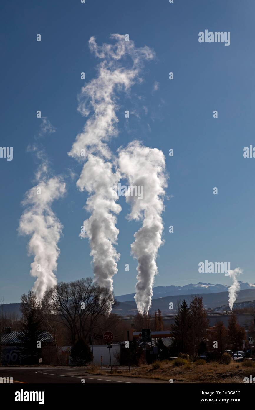 Gypsum, Colorado Smoke from American Gypsum's gypsum wallboard plant