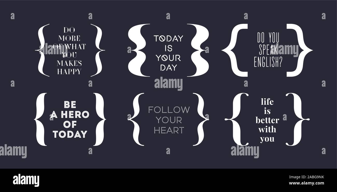 Curly brackets Stock Vector Images Alamy