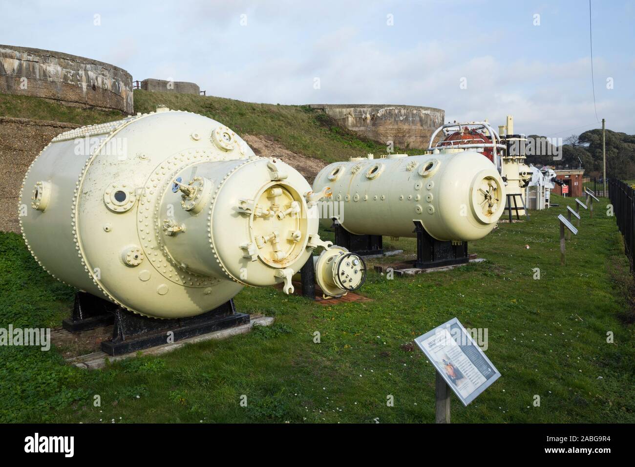 Diving equipment display; divers compression / chamber is