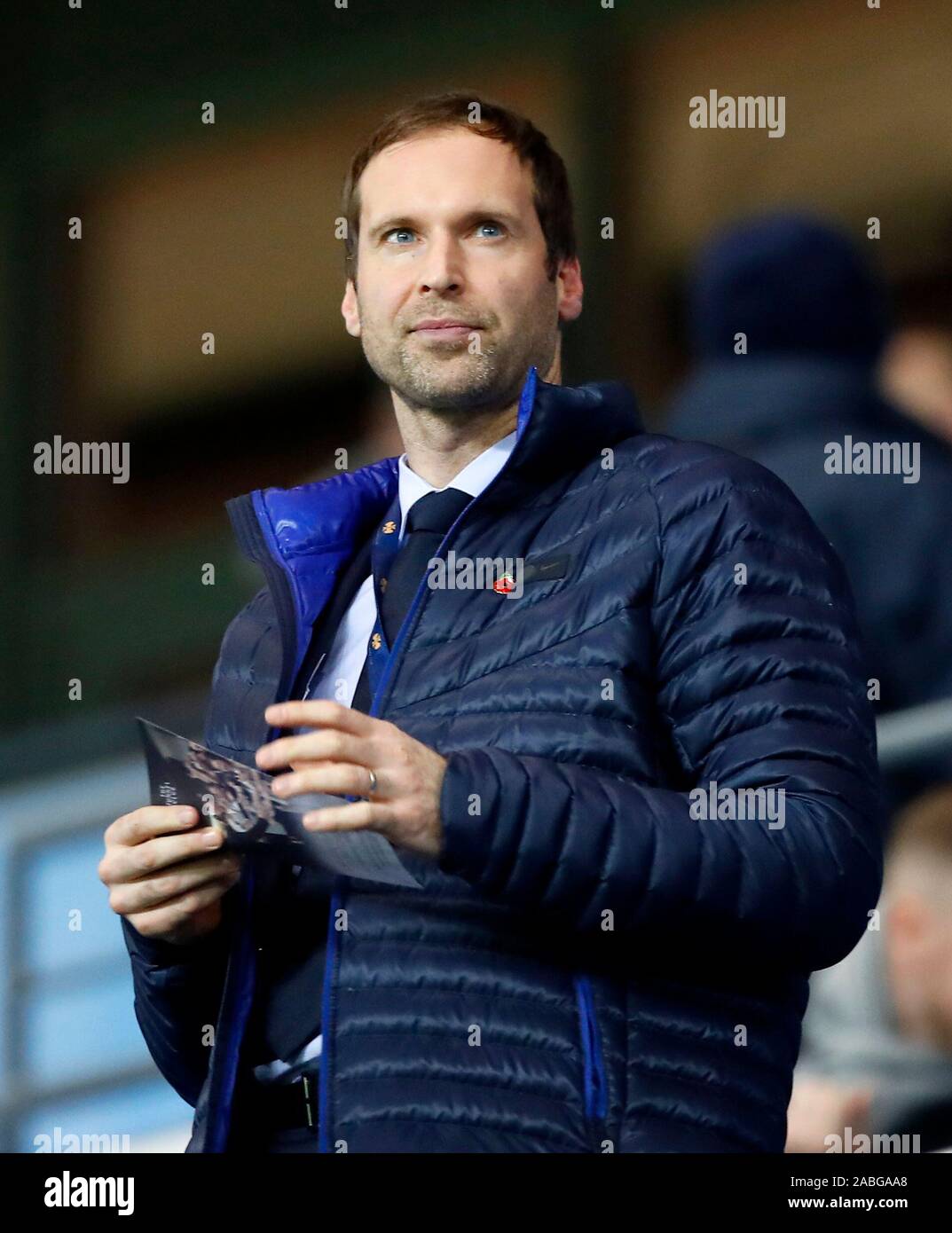 Former Chelsea goalkeeper Petr Cech in the stands Stock Photo - Alamy