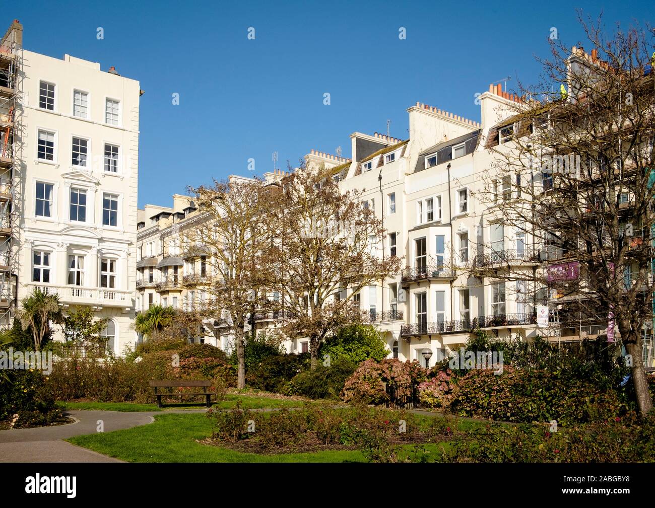 Warrior Square buildings as viewed from Warrior Square Gardens, St