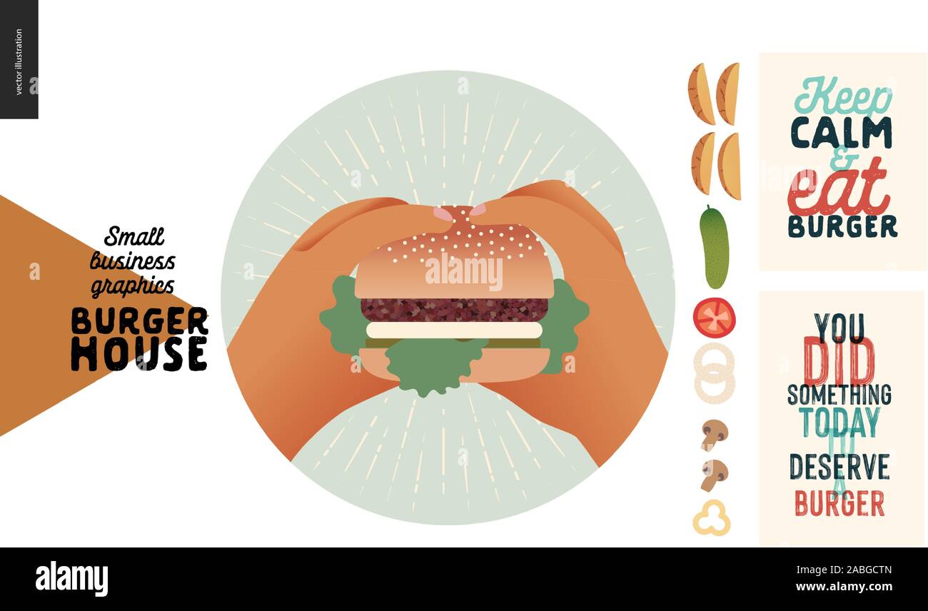 Burger House Small Business Graphics Blog Icon And Food Modern