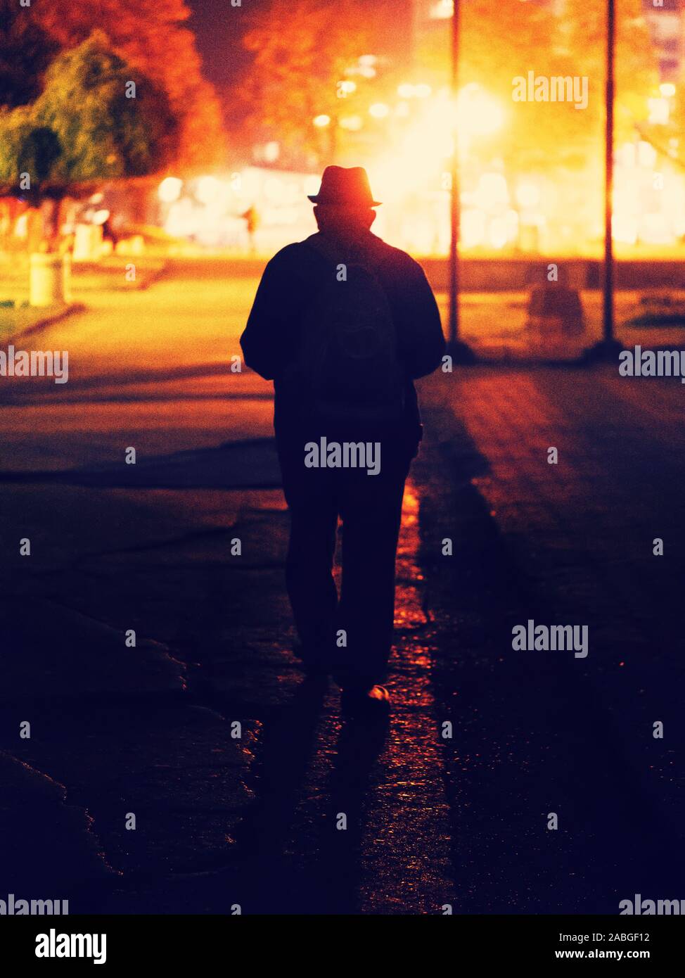 Old man hat silhouette hi-res stock photography and images - Alamy