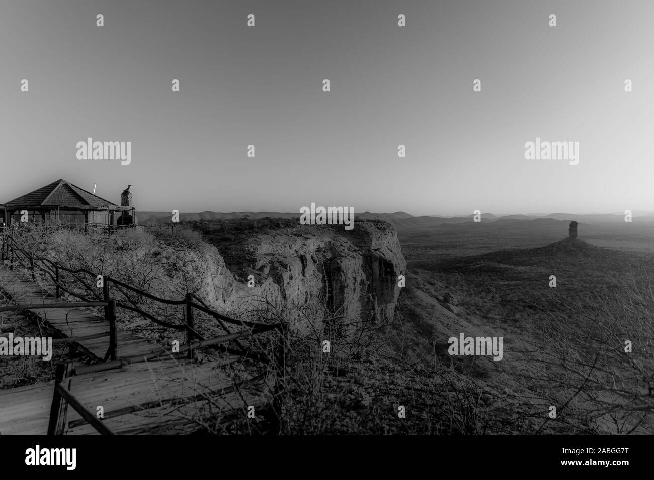 Panoramic sunset view in Black and White Stock Photos & Images - Alamy