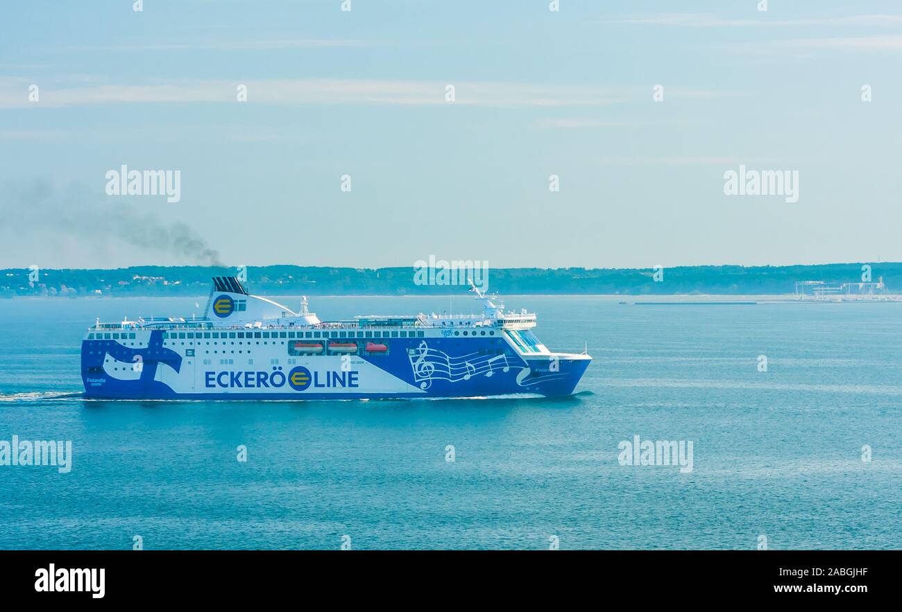 Car and passenger ferry Finlandia operated by Eckerö Line on the Helsinki Tallinn route Stock Photo