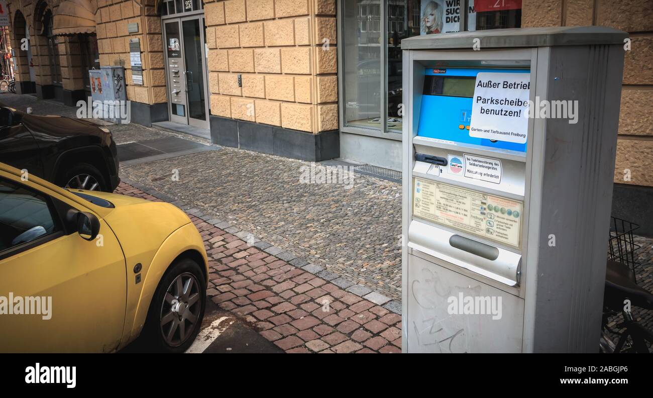 Freiburg Im Breisgau Germany December 31 2017 Parking Meter