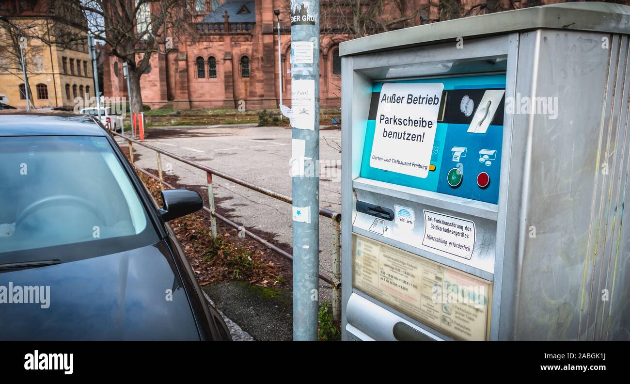 Freiburg Im Breisgau Germany December 31 2017 Parking Meter