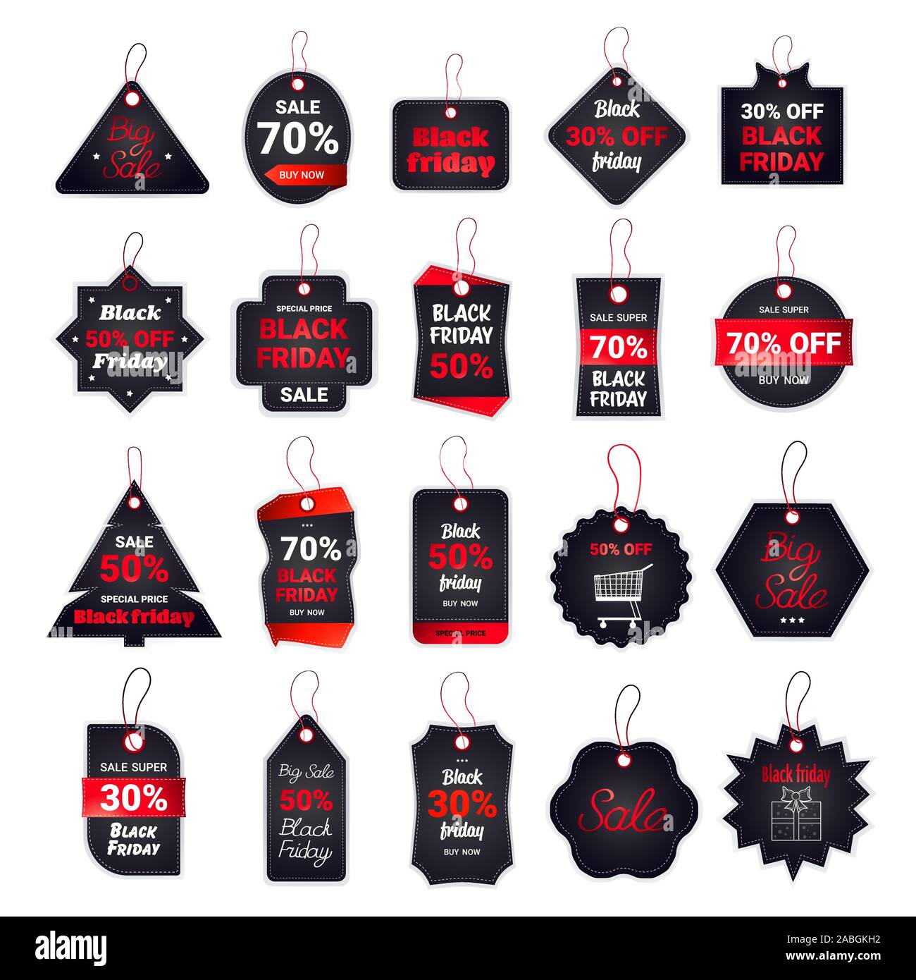 set black friday tags discount badges collection holiday shopping ...