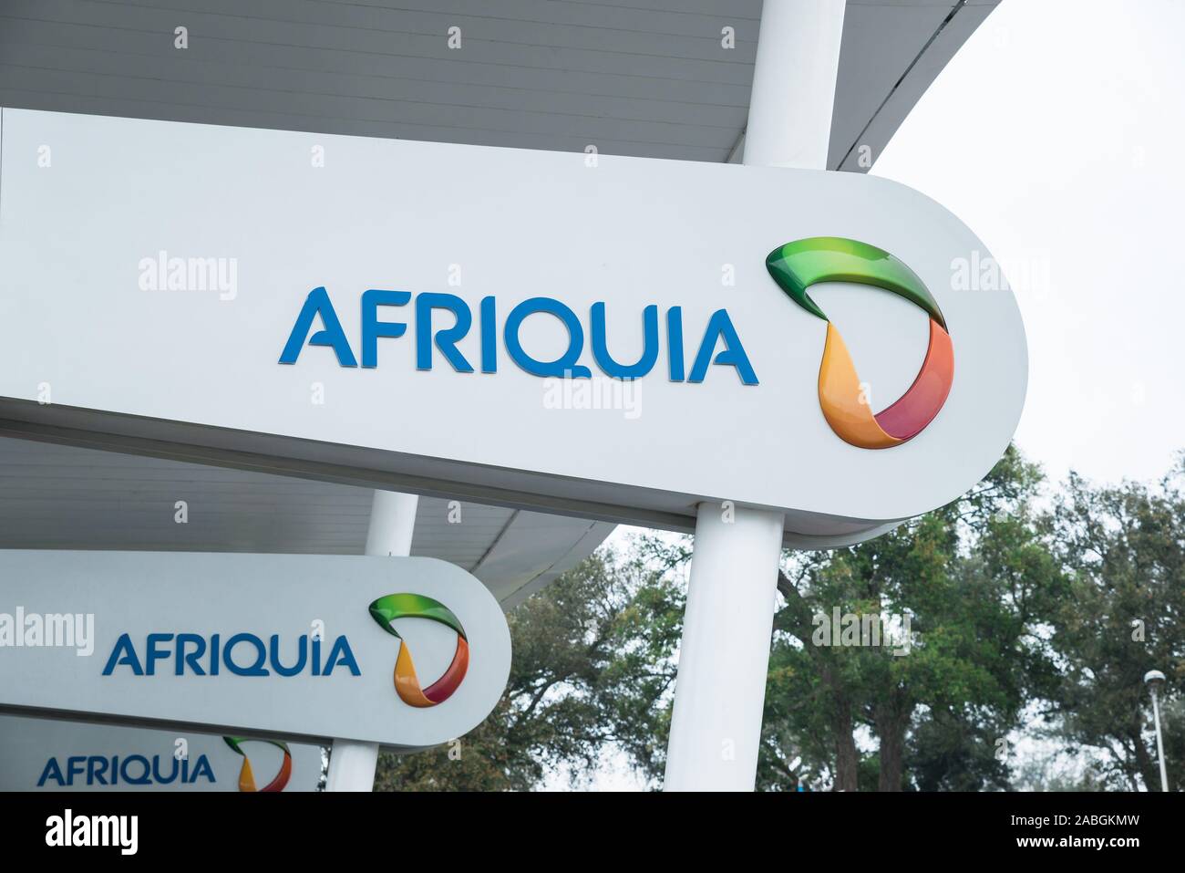 Afriquia gas station in Morocco, Africa Stock Photo Alamy