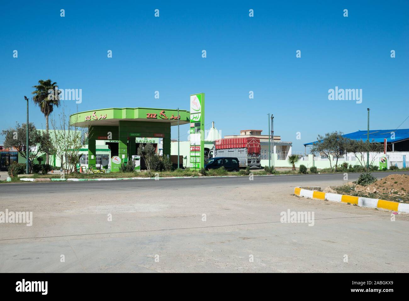 Morocco gas station hires stock photography and images Alamy
