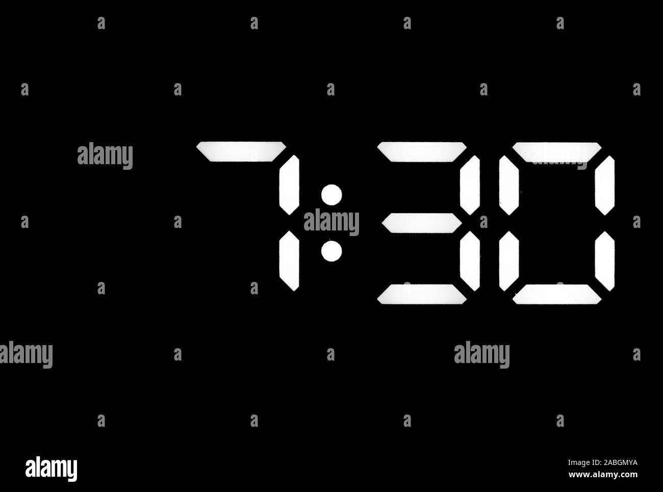 Digital alarm clock showing 7 30 hi res stock photography and images Alamy