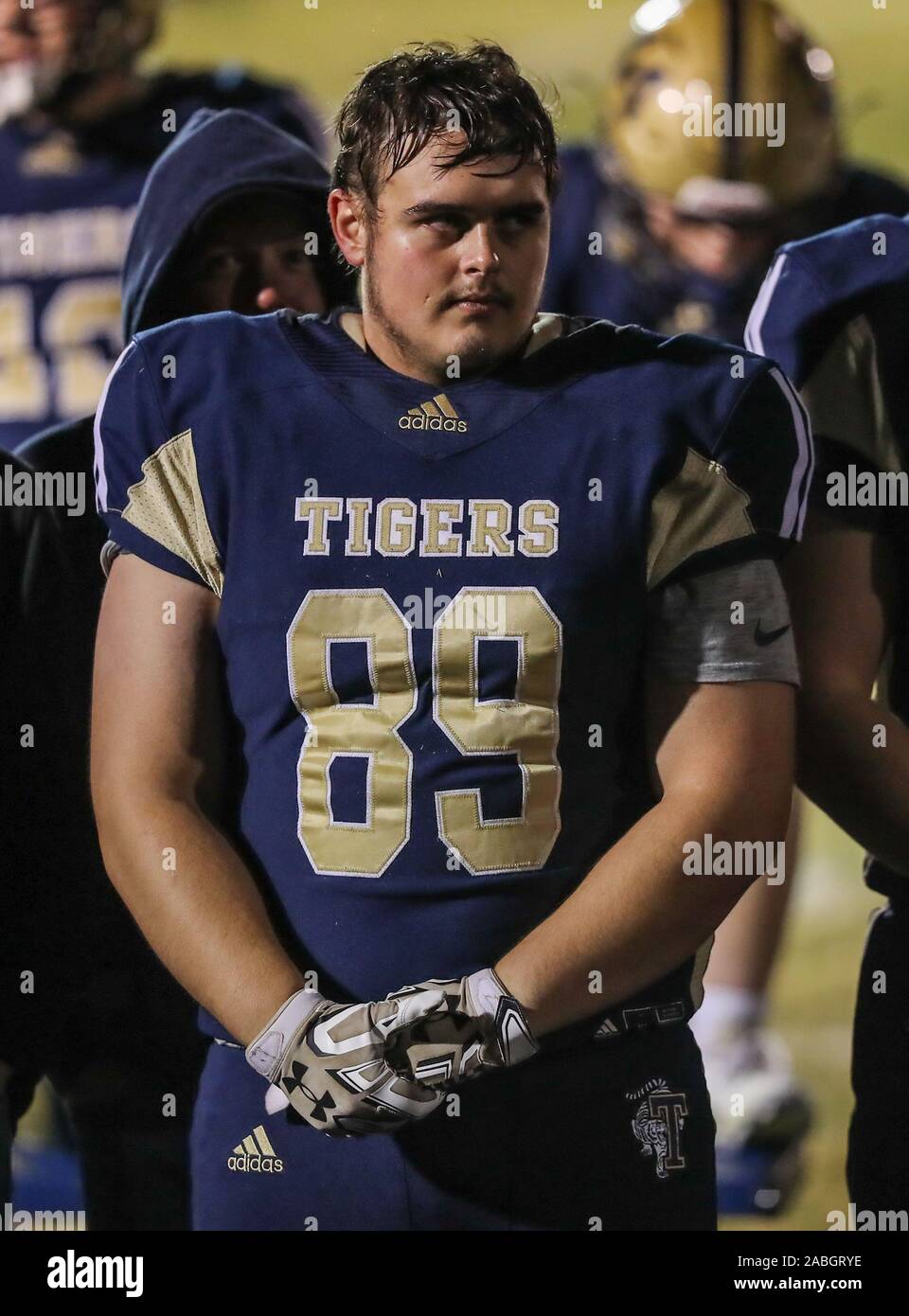 Varsity football action with Kellogg vs Timberlake High School in