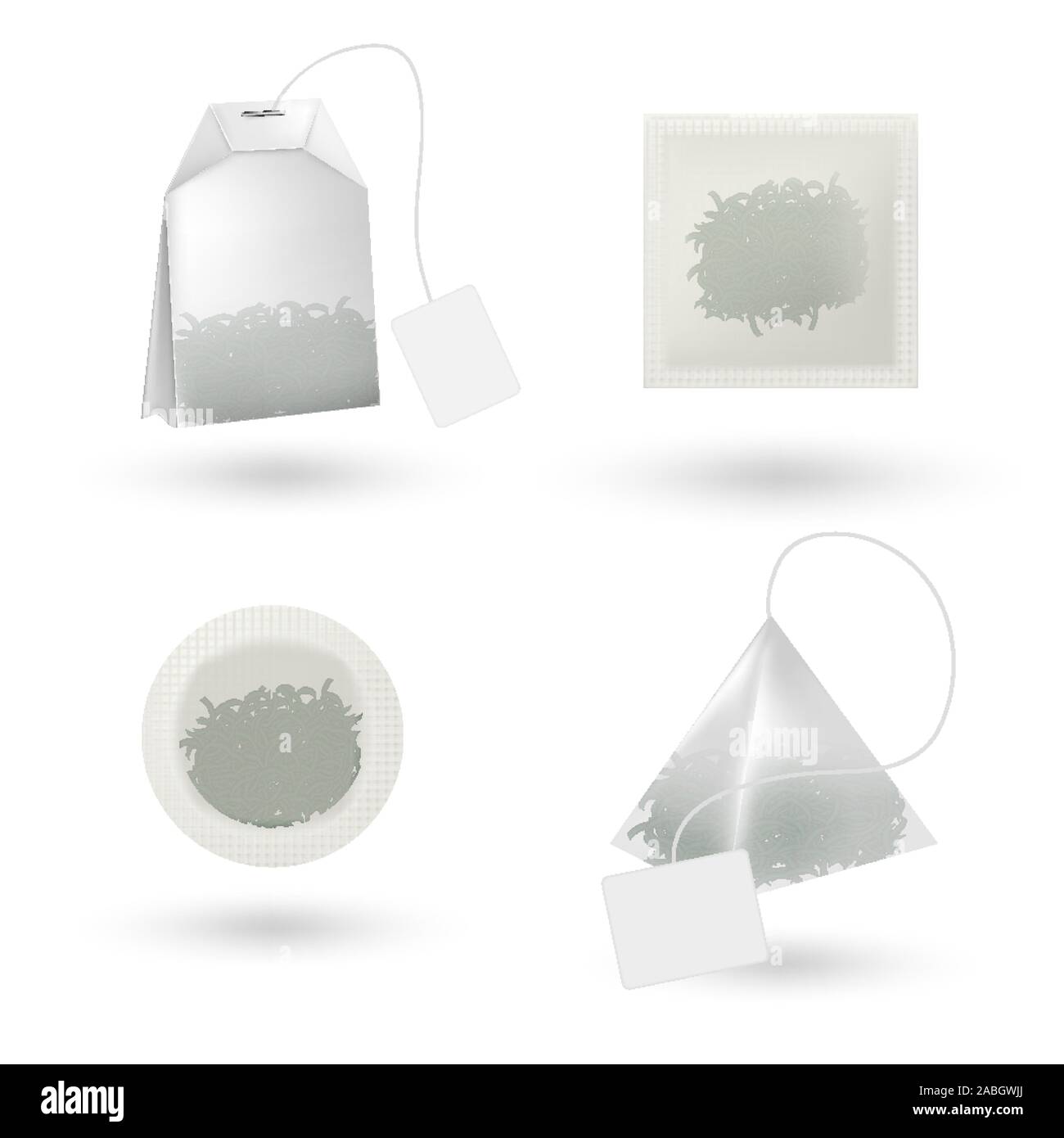 Download Realistic Tea Bag Isolated White Tea Bag Mockup Stock Vector Image Art Alamy