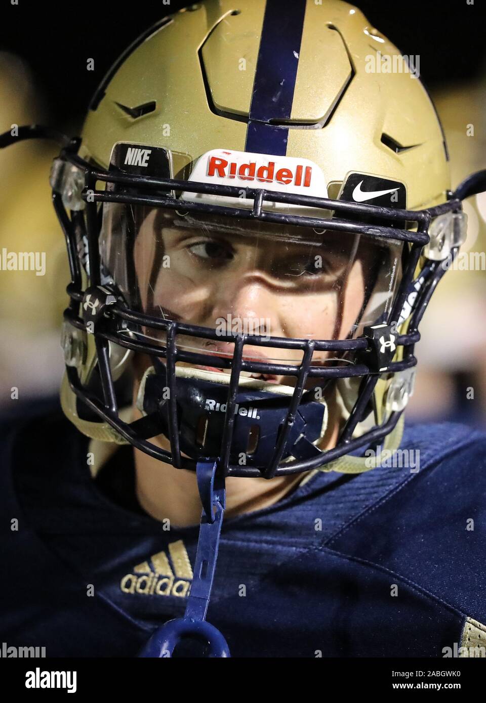 Varsity football action with Kellogg vs Timberlake High School in