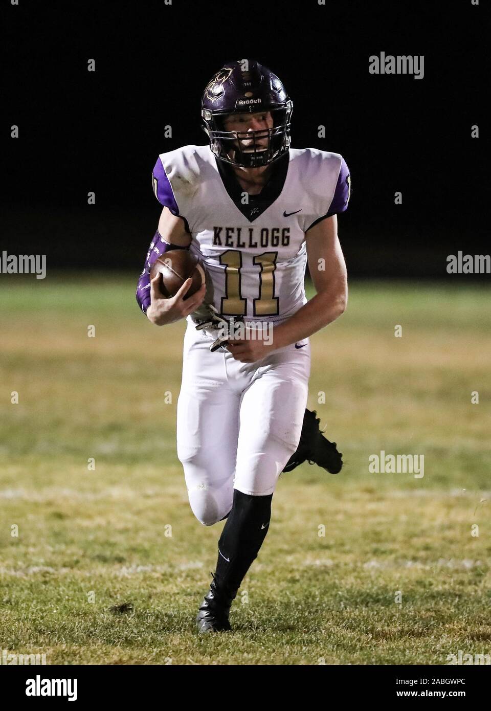 Varsity football action with Kellogg vs Timberlake High School in