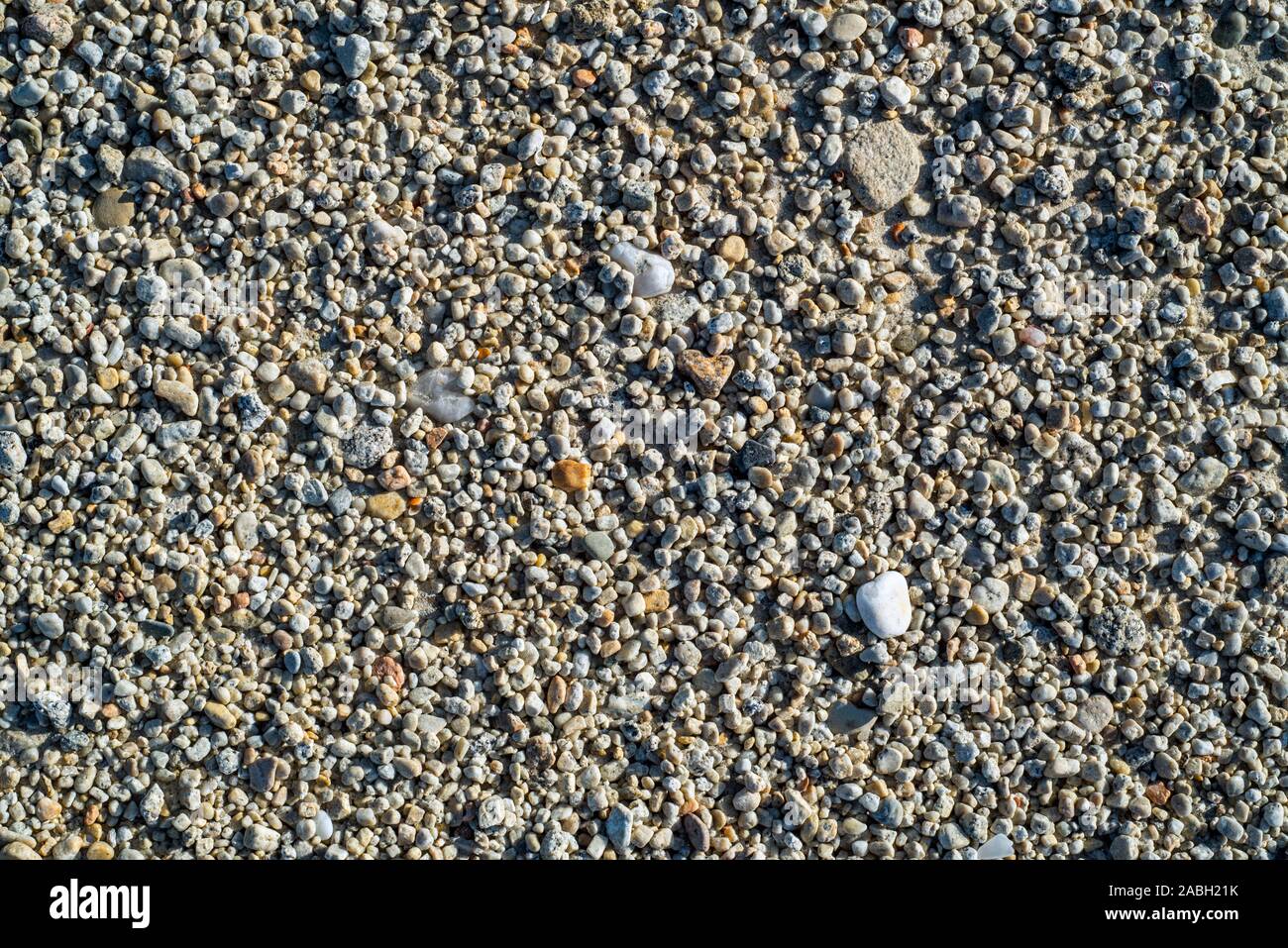 Close-up of coarse sea sand grains on beach Stock Photo