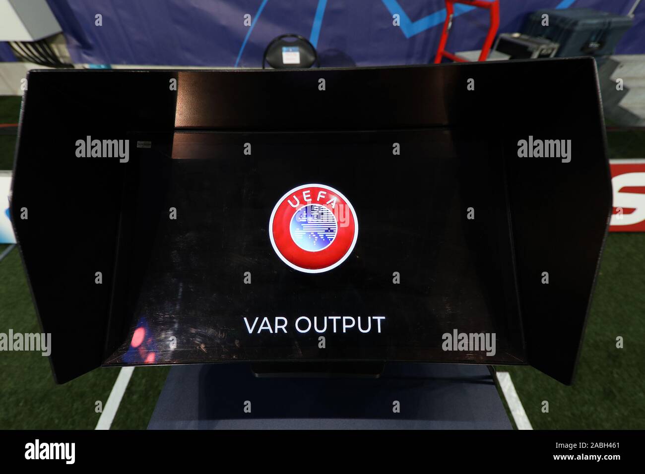 Lille, France. 27th Nov, 2019. Stade Pierre-Mauroy , Champions League Football season 2019 / 2020. VAR during the match Lille OSC - Ajax. Credit: Pro Shots/Alamy Live News Stock Photo