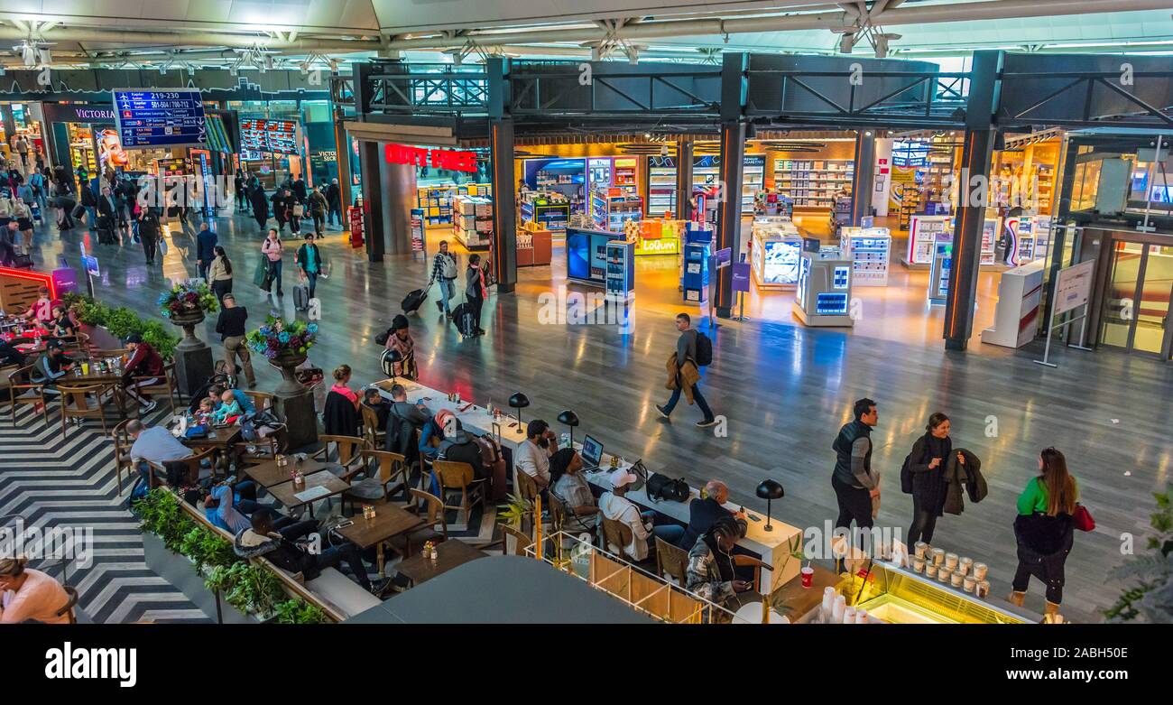 ISTANBUL, TURKEY FEB 4, 2019 Interior of Istanbul Ataturk Airport, the main international