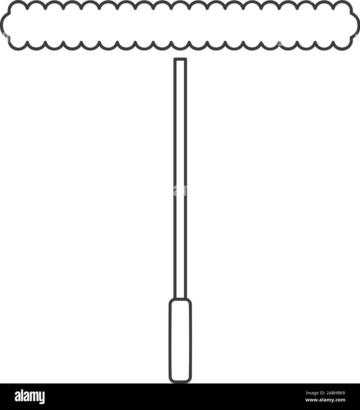 Window cleaning or washing applicator icon in vector line drawing Stock Vector