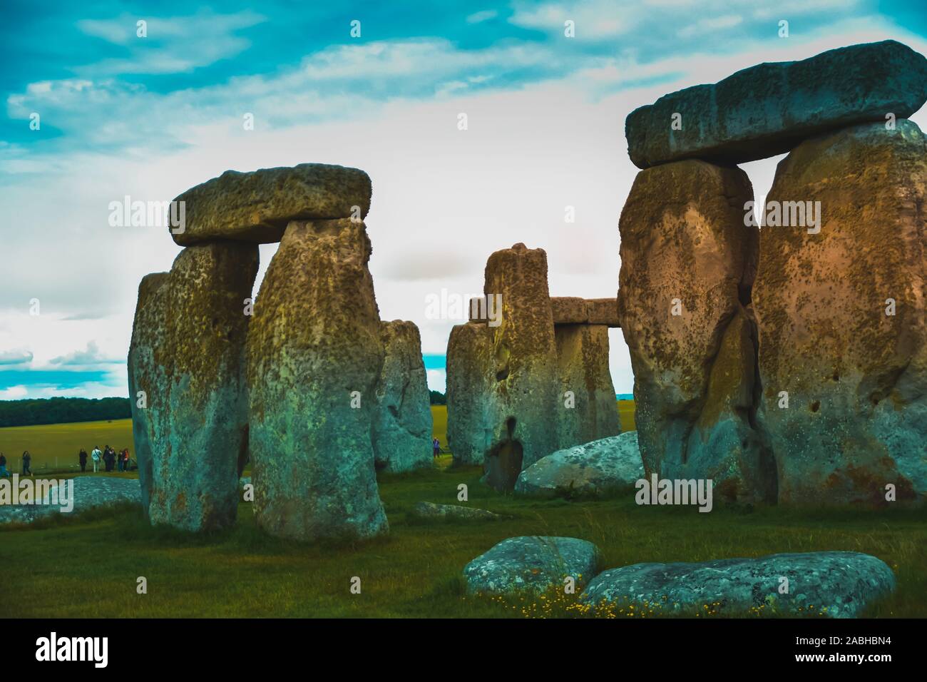 Partial View Stonehenge Stock Photo