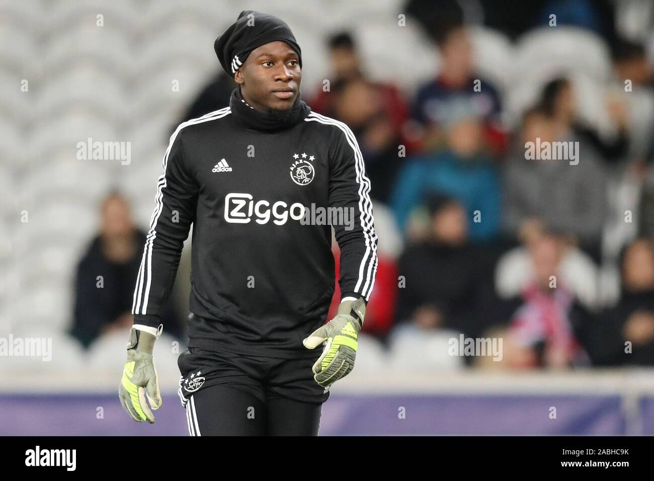 Lille, France. 27th Nov, 2019.  Stade Pierre-Mauroy , Champions League Football season 2019 / 2020. Andre Onana during the match Lille OSC - Ajax. Credit: Pro Shots/Alamy Live News Stock Photo