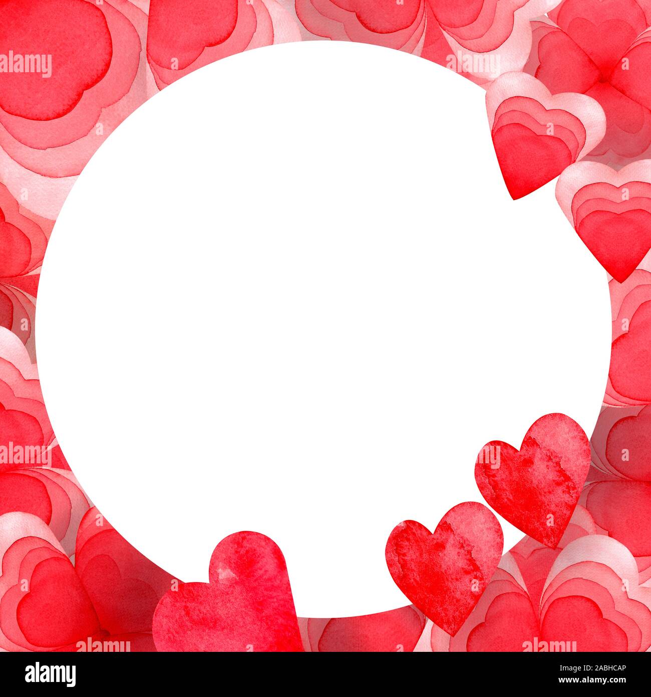 Card template with a red hearts background Put the text , suitable for ...