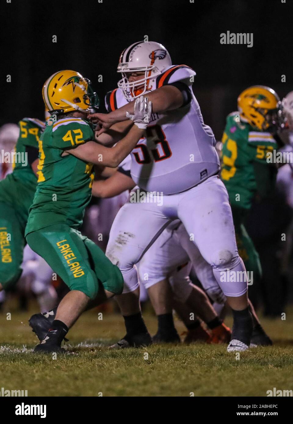 Football action with West Valley High School (Spokane Valley vs