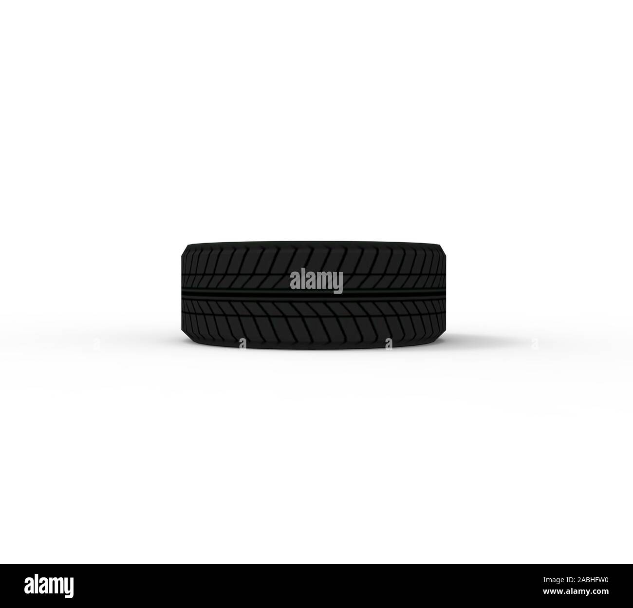 Black Wheel isolated on white 3D Rendering Stock Photo - Alamy