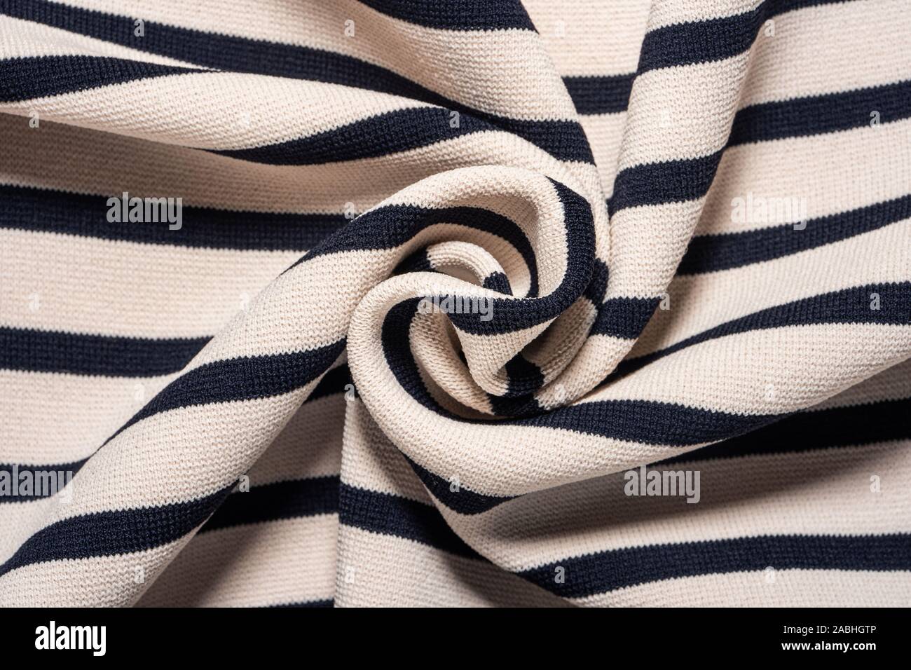 Twisted Striped Knit Fabric Texture Background Stock Photo