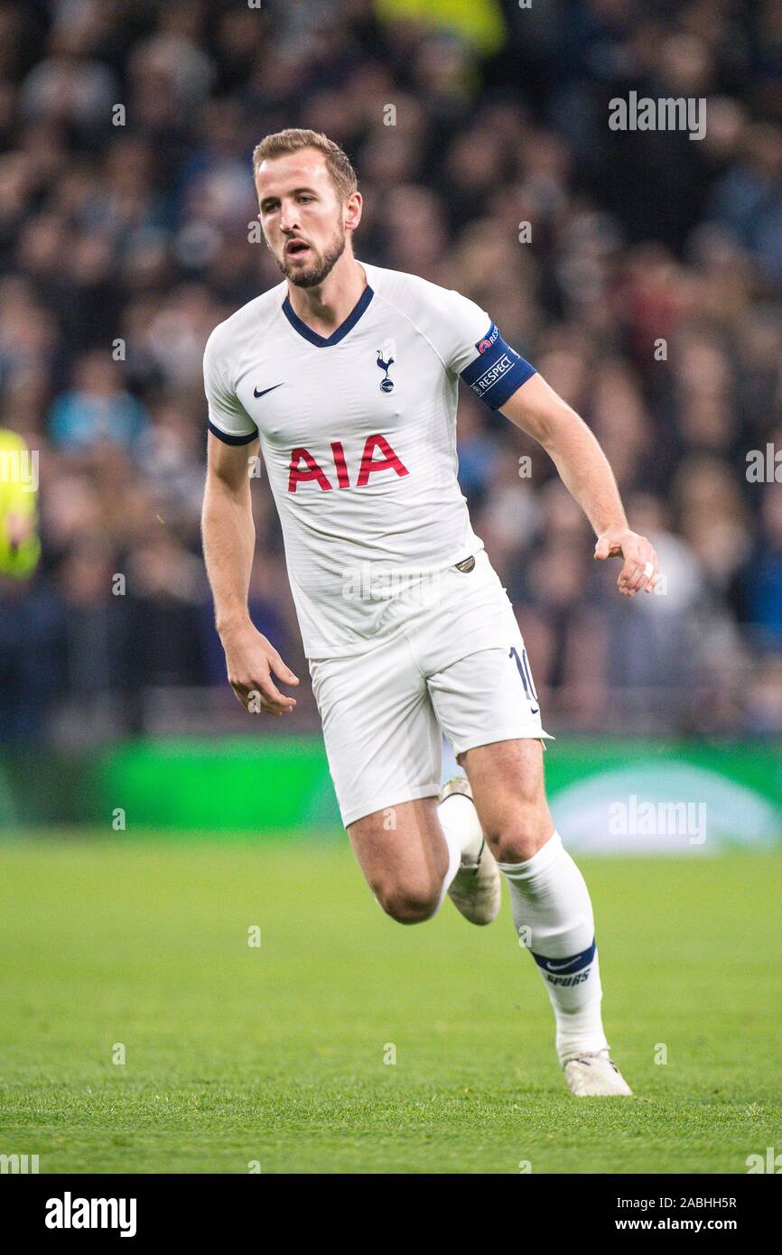 LONDON, ENGLAND - NOVEMBER 26: during the UEFA Champions League group B match between Tottenham Hotspur and Olympiacos FC at Tottenham Hotspur Stadium Stock Photo