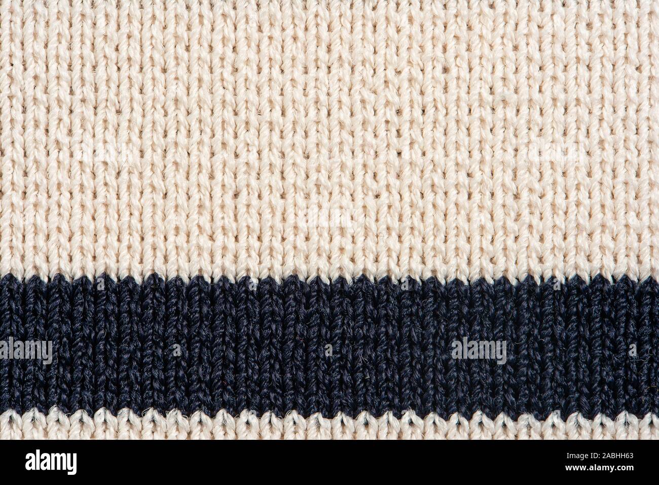 Striped Knit Fabric Texture Background Stock Photo