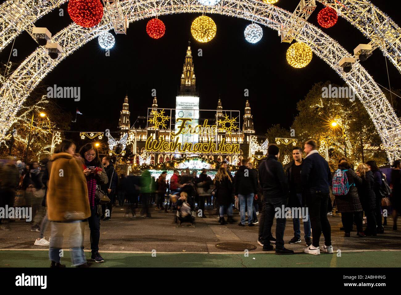 Vienna, Austria November 15, 2019 Visitors enjoy the biggest