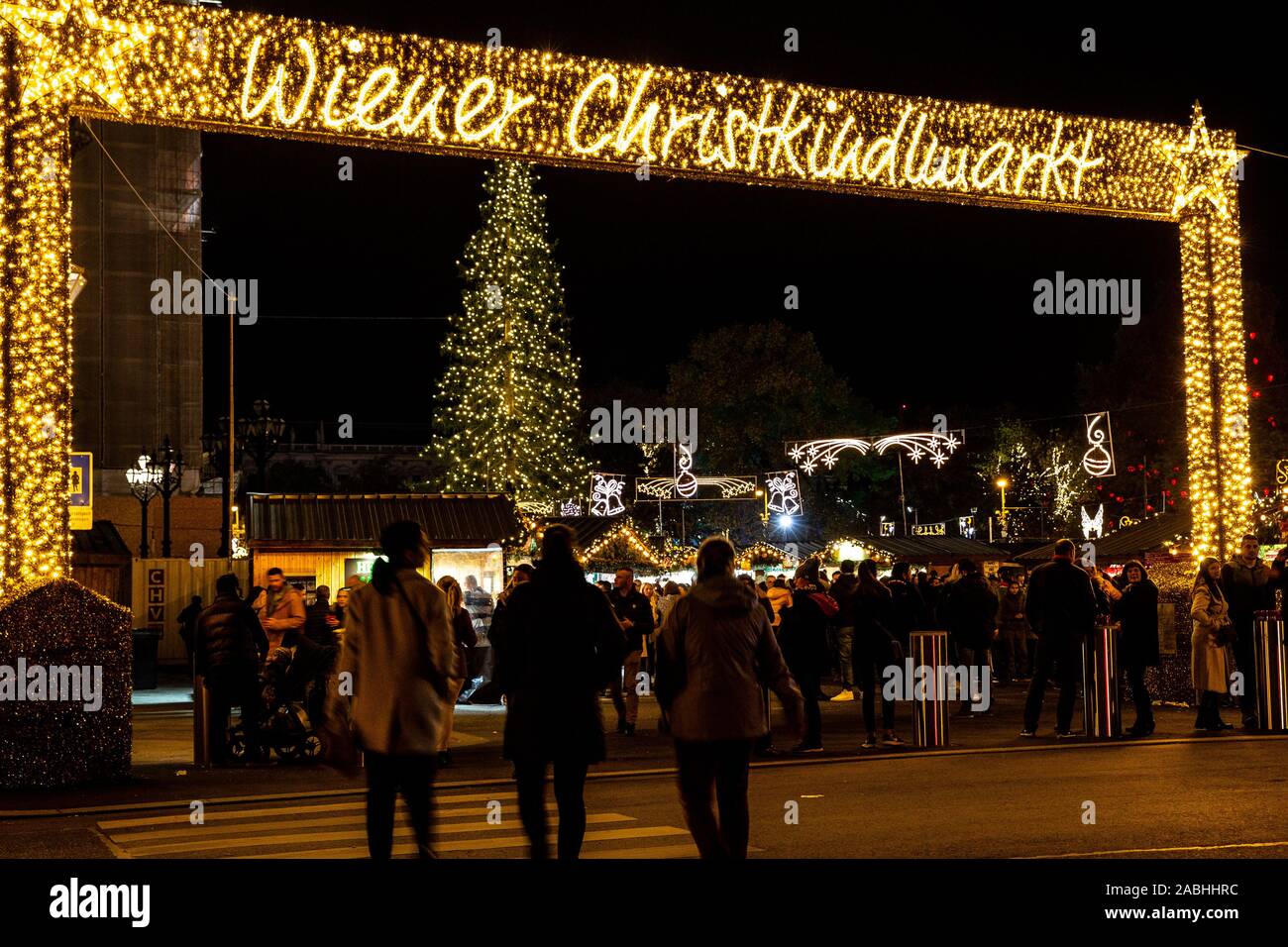 Vienna, Austria November 15, 2019 Visitors enjoy the biggest