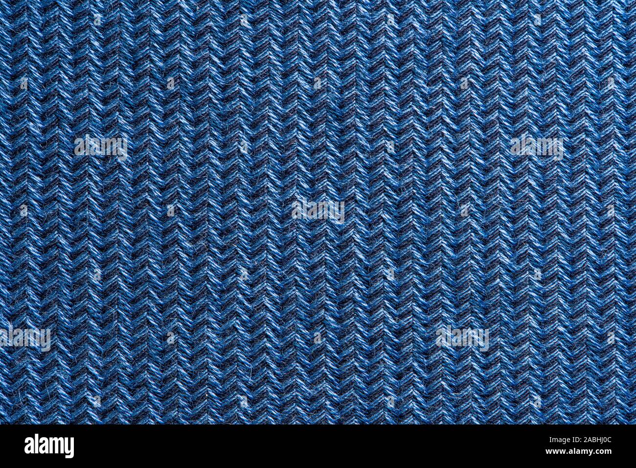 Blue Garment Fabric Texture. Close Up Fabric Background Stock Photo