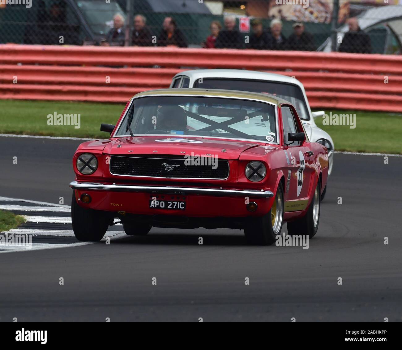 Mark Burton, Ford Mustang, Transatlantic Trophy for Pre '66 Touring Cars, Silverstone Classic, July 2019, Silverstone, Northamptonshire, England, circ Stock Photo