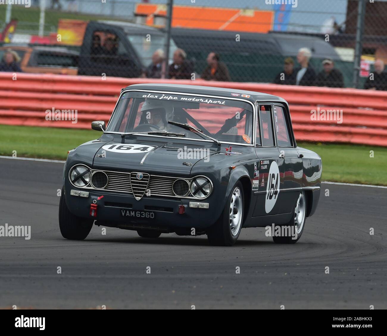 James Gibbons Alex Jupe Alfa Romeo Giulia Ti Transatlantic Trophy for Pre 66 Touring Cars Silverstone Classic July 2019 Silverstone Northampto Stock Photo Alamy