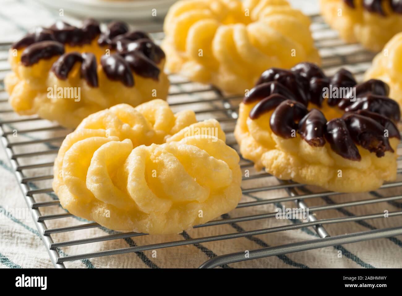 Homemade Sweet French Cruller Donuts Ready to Eat Stock Photo - Alamy