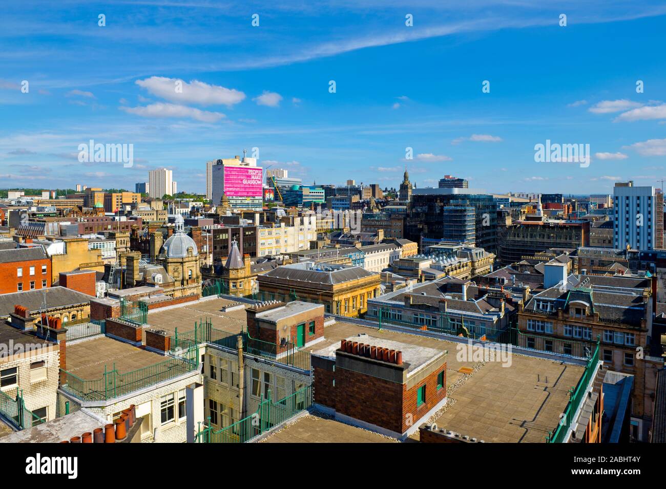 Glasgow - the most industrial of the two southern Scottish cities. Stock Photo