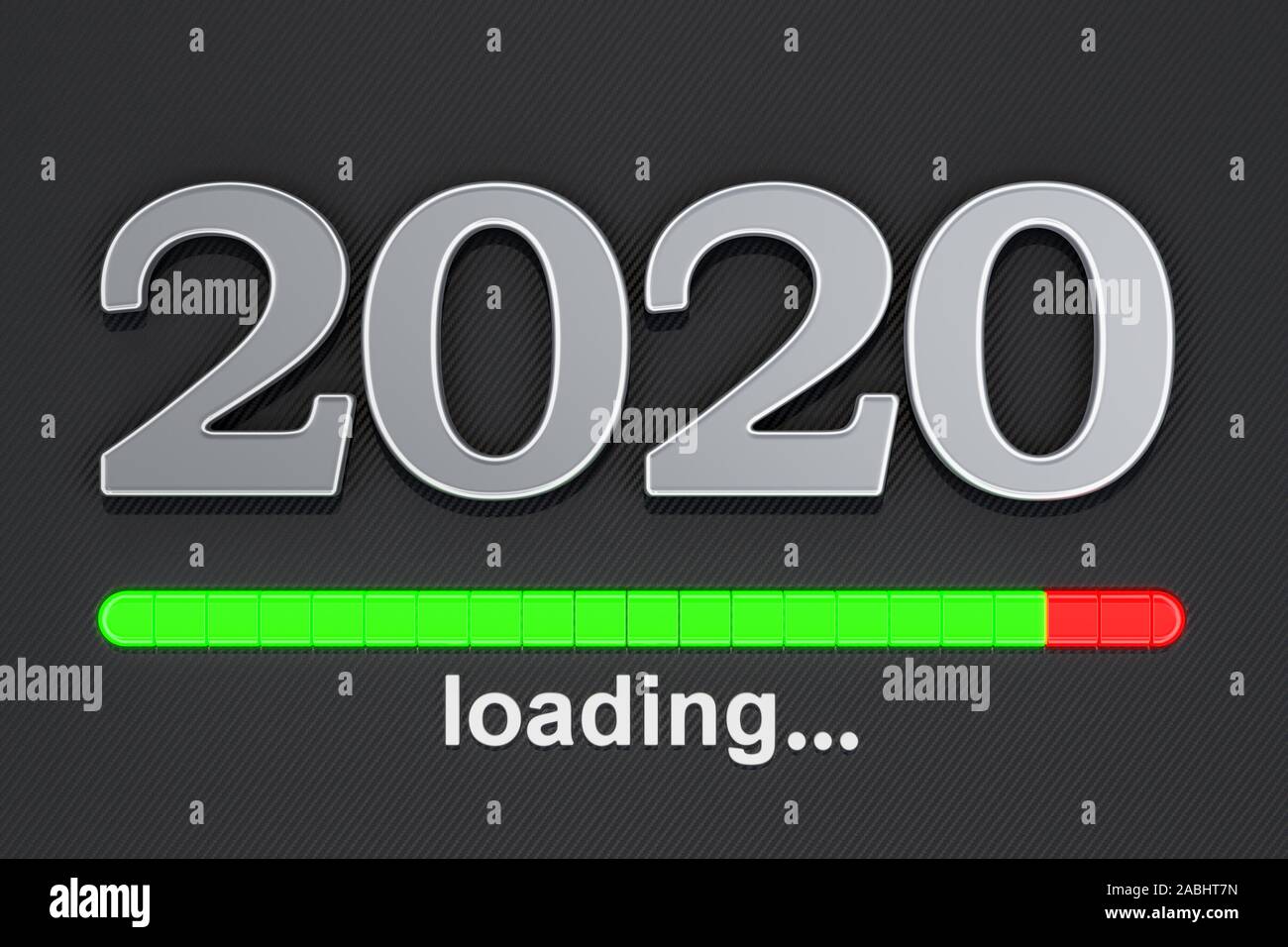 2020 Loading Screen New Year 2020, loading concept. 3D rendering isolated on white ...