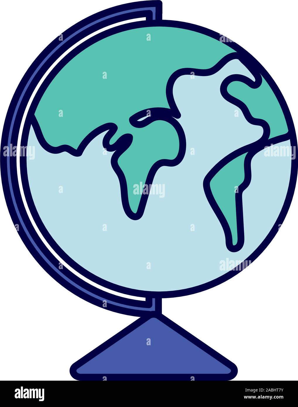 school globe geography learning online icon vector illustration Stock ...