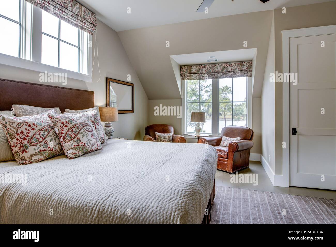 Beautiful Upstairs Bedroom With Expensive Furniture And View