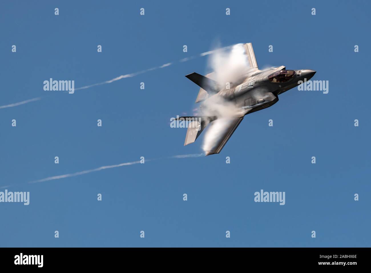 NEW WINDSOR, NY - AUGUST 2, 2019: The Lockheed Martin F-35 Lightning II from Stewart International Airport during the New York Airshow. Stock Photo