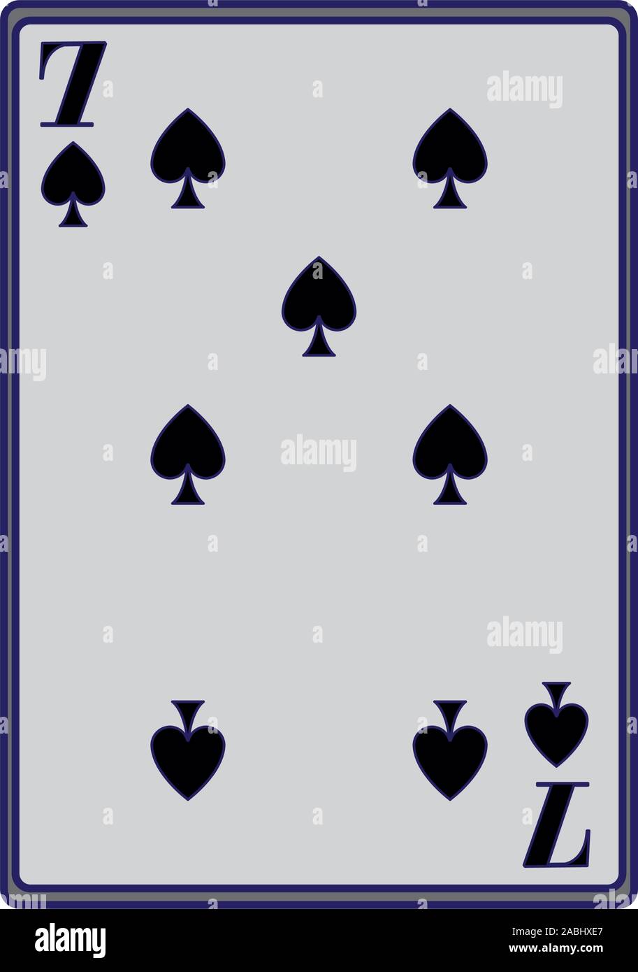 seven of spades card icon, flat design Stock Vector Image & Art Alamy